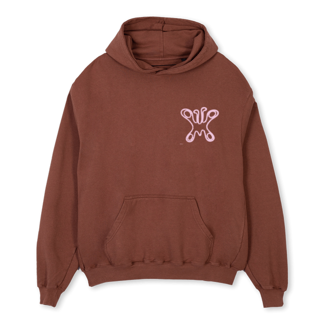 AAABUTTERFLY_VB Vintage Brown Oversized Hoodie