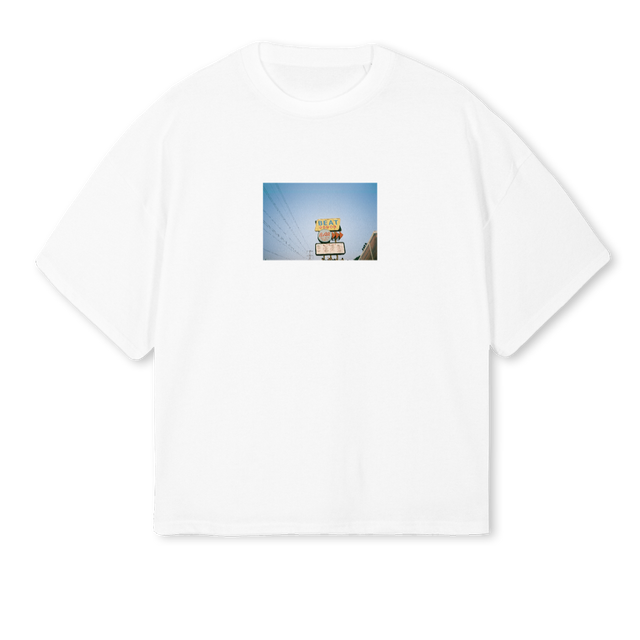 BEATHOTEL White Oversized Boxy Tee.