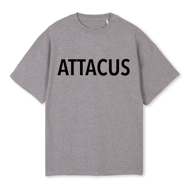 ATTACUSOVERSIZED Grey Marl Oversized Tee.