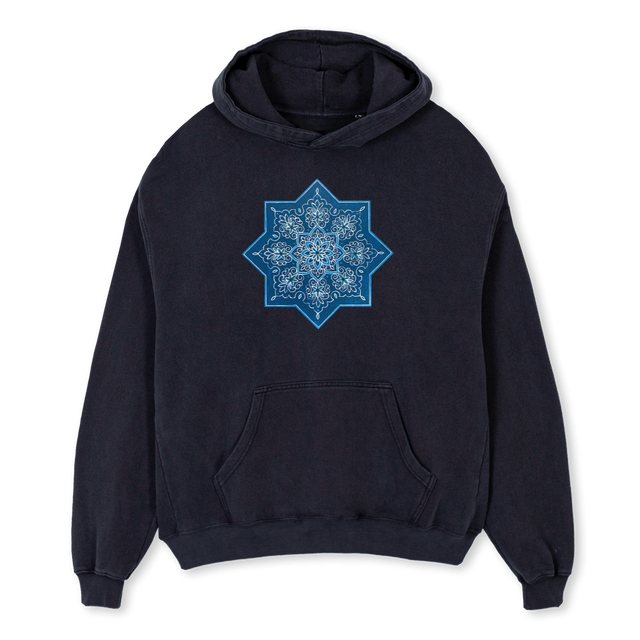 HOODIEOVERFLOWER Vintage Black Oversized Hoodie.