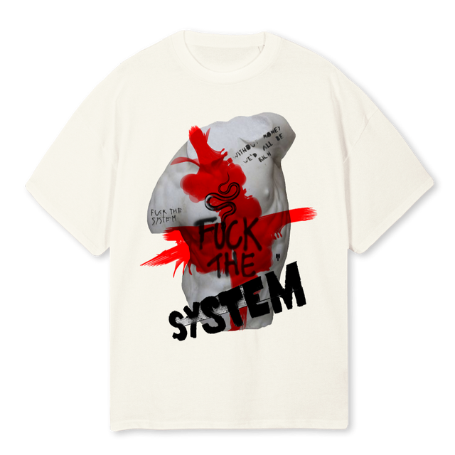ANARCHIST Cream Oversized Tee.