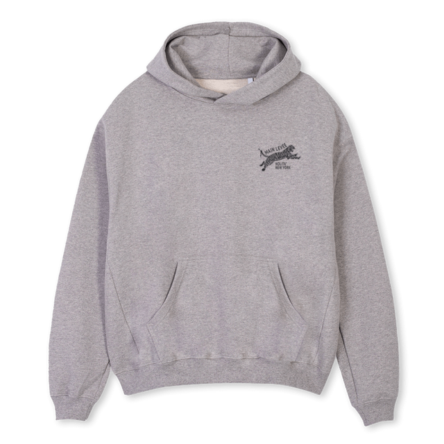 AMLCHINATOWNTIGER_GM Grey Marl Oversized Hoodie.