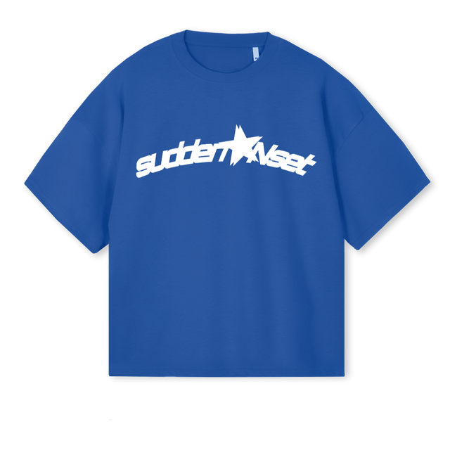 PRIMERD_2 Cobalt Blue Oversized Boxy Tee.