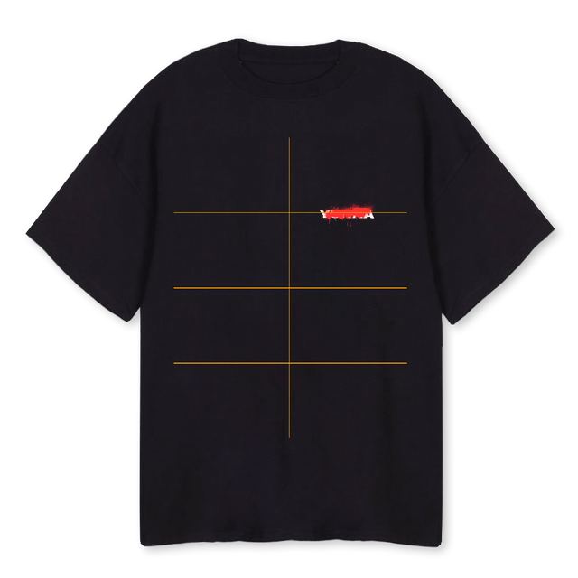 ASTROROUGE Black Oversized Tee.