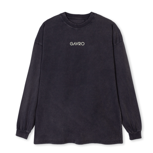 DUGA CRNA Vintage Black Oversized LS Tee.