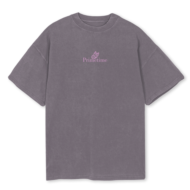 PRIME LOG_OS Pigment Grey Oversized Tee