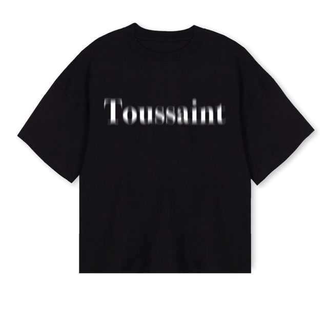 TSGOAT_B Black Oversized Boxy Tee