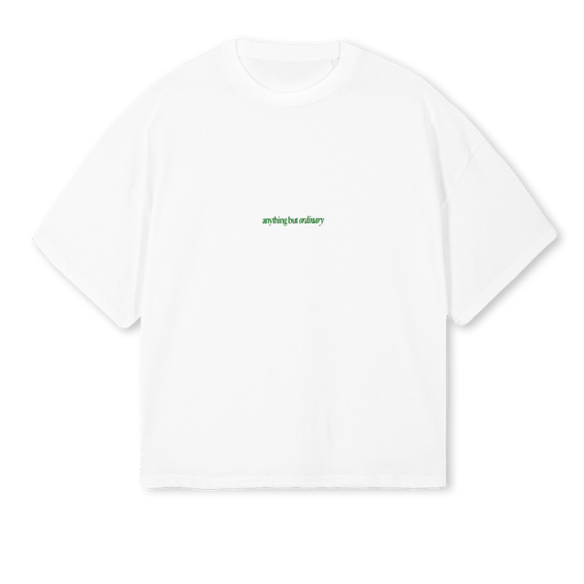 SEAM PEACH_W White Oversized Boxy Tee