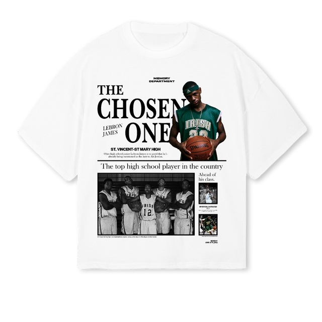 LEBRON White Oversized Boxy Tee.
