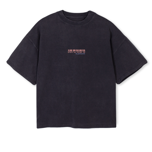 HANNYA Vintage Black Oversized Boxy Tee.