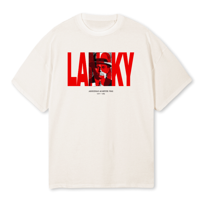 LANSKY_OS Vintage White Oversized Tee