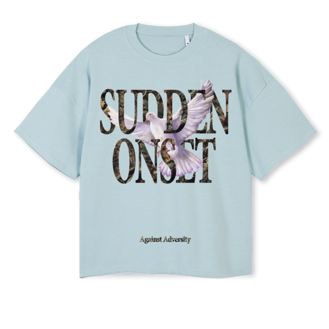RTREEPEACE_CB Cold Blue Oversized Boxy Tee.