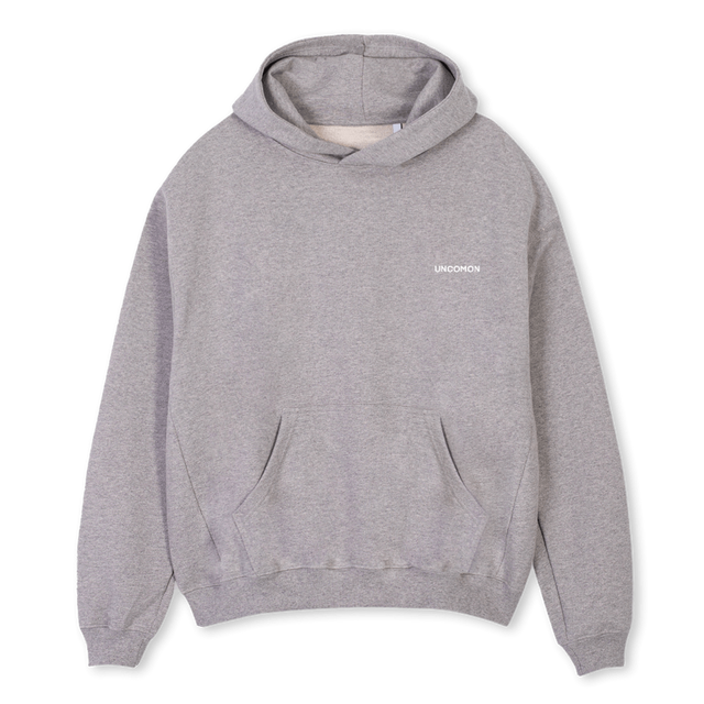 LUXURY PIECES GREY Grey Marl Oversized Hoodie.