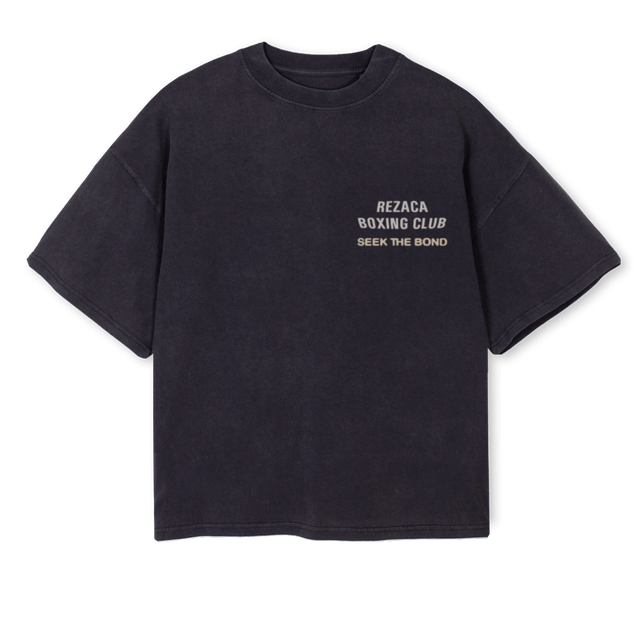 BOXING_VB Vintage Black Oversized Boxy Tee.