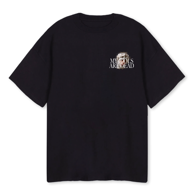 LOGOLEFTCHESTIDOL Black Oversized Tee.