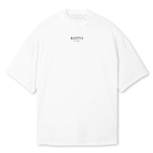 CRUCIFIGI_W White Oversized Mock Neck Tee