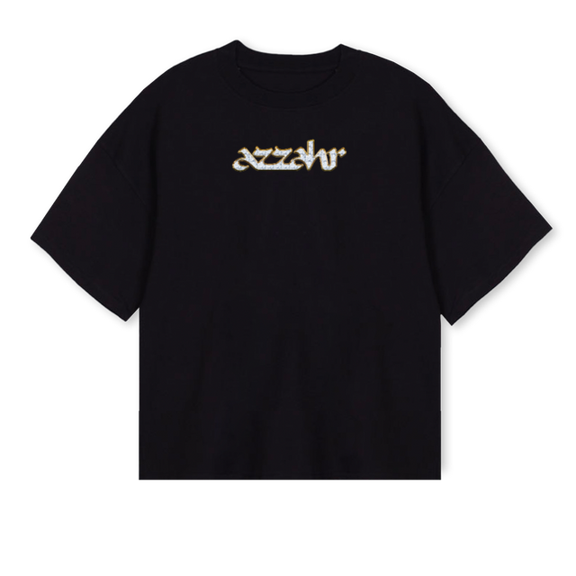 HAMSAGOLD Black Oversized Boxy Tee.