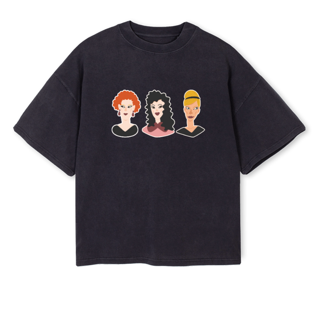 MOTHER Vintage Black Oversized Boxy Tee.