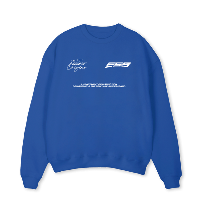 CREWNECKCOBALT Cobalt Blue Oversized Crewneck Sweater.