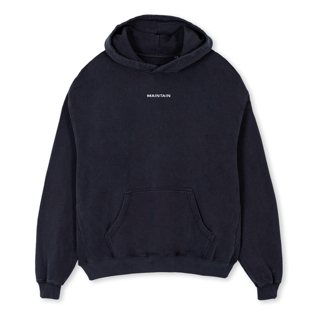 MAINTAINSIGNATURE Vintage Black Oversized Hoodie.