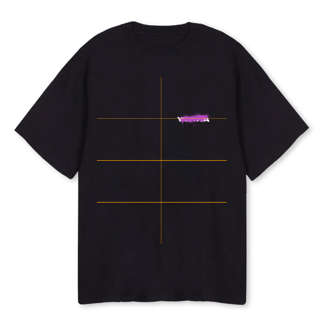 PAPIVIOLET Black Oversized Tee.