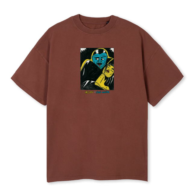 NOSFBLACK_VB Vintage Brown Oversized Tee.