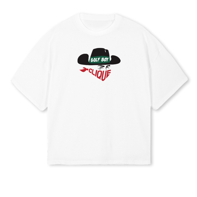COWBOI White Oversized Boxy Tee.