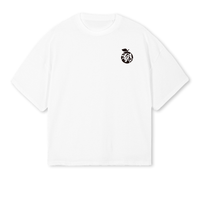 AGAAAPPLE_WT White Oversized Boxy Tee