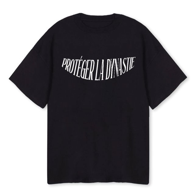 PROTEGER Black Oversized Tee.