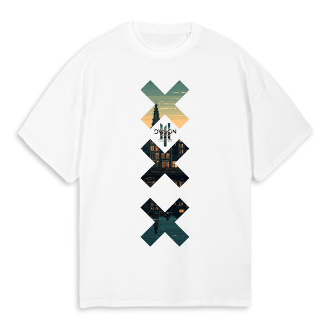 AMSTERDAM White Oversized Tee.