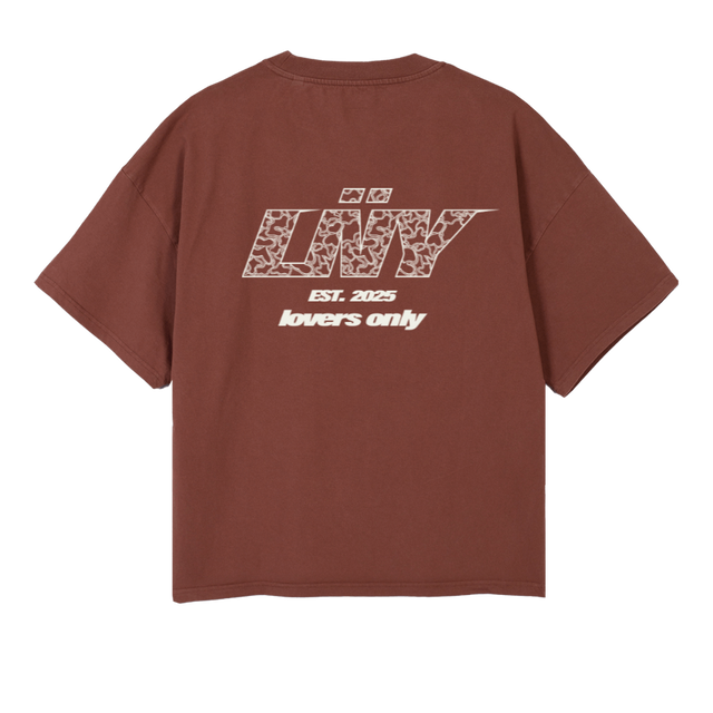 MARRON VINTAGEE Vintage Brown Oversized Boxy Tee.