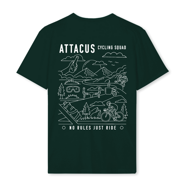ATTACUSBACKPRINT Wild Green Regular Tee.