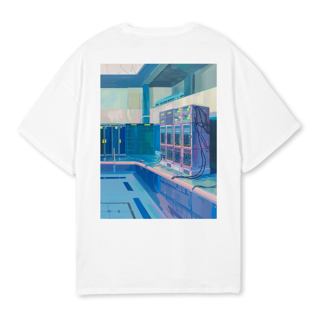LIDOPOOL White Oversized Tee.
