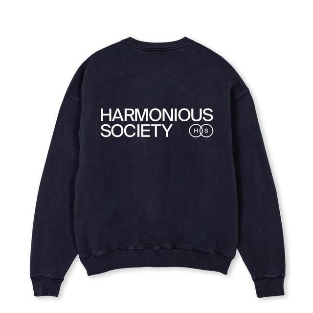CREWGREYHS Vintage Black Oversized Crewneck Sweater.