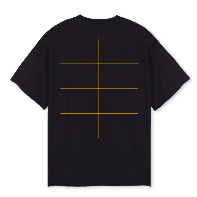QNTM BLOT Black Oversized Tee.