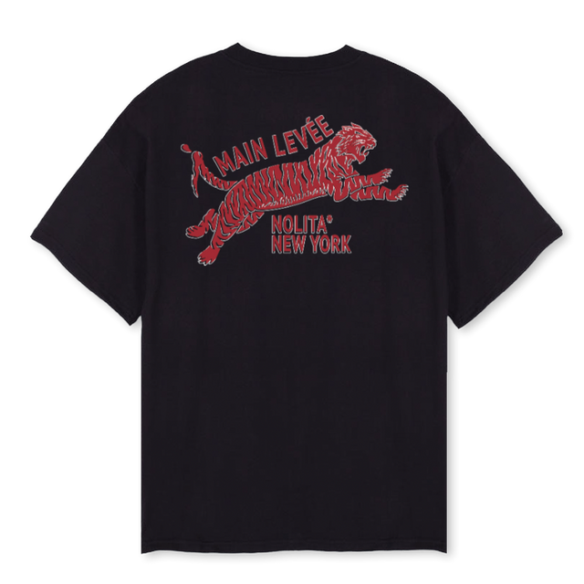 NOLITATIGER_B Black Oversized Tee