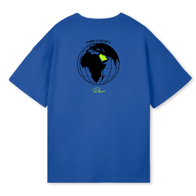 COUNTRY ART Cobalt Blue Oversized Tee.