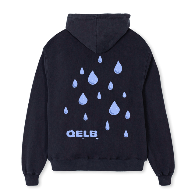 SALTY TIERS B Vintage Black Oversized Hoodie.