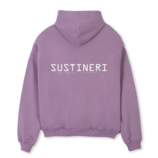 PROTOTYPE PRINT OSH Purple Oversized Hoodie.