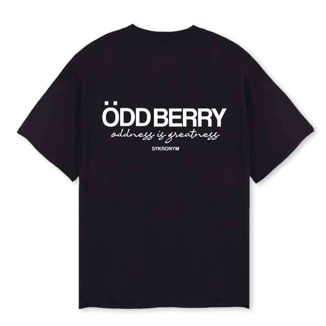 ODD BERRY CAMP OSBT Black Oversized Tee.