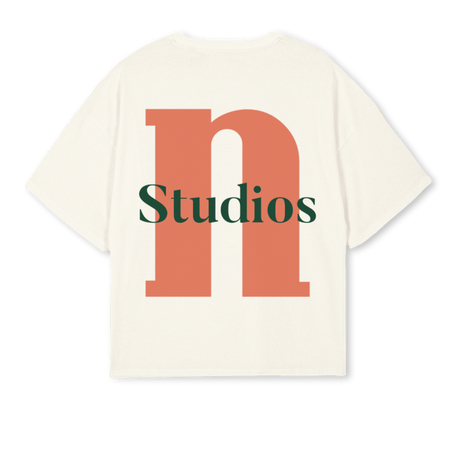 SAMPLING_BACK ONLY Cream Oversized Boxy Tee