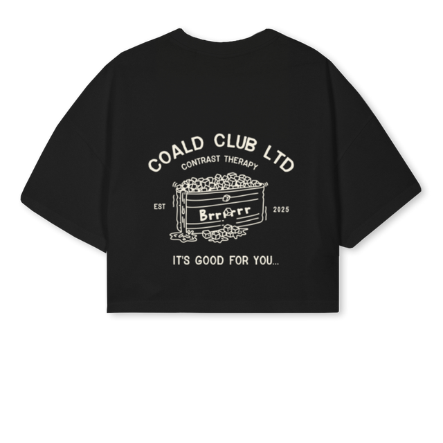 SSCCROPPED_B Black Cropped Oversized Tee