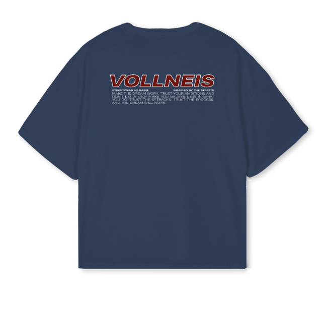 MAKETHEDREAMWORK Navy Blue Oversized Boxy Tee.