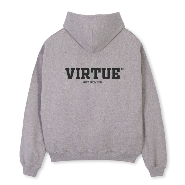 UNIHOODIEGREY Grey Marl Oversized Hoodie.