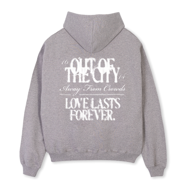 FD Grey Marl Oversized Hoodie.