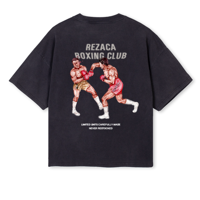 BOXING_VB Vintage Black Oversized Boxy Tee.
