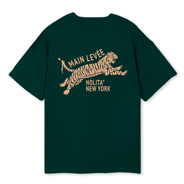 AMLCHINATOWNTIGER Wild Green Oversized Tee.