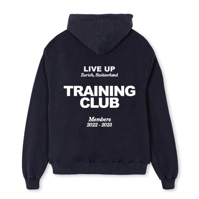 BLCK LIVEUP TRAINING Vintage Black Oversized Hoodie.