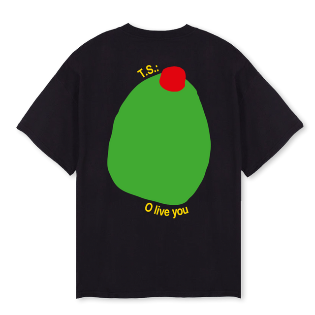 OLIVEYOU_OT Black Oversized Tee.