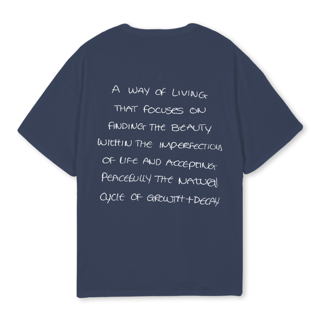KINTSUGI WABI SABI_NB Navy Blue Oversized Tee.